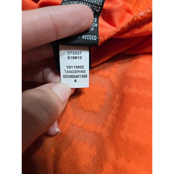 IZ byer small women's orange blouse with accessory chain - Picture 8 of 10